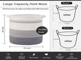 Laundry basket with handles, decorative basket for living room, woven storage basket for toys, V1188-MS-313-0650