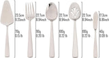 5-Piece Glossy Handle Silverware Hostess Set Stainless Steel Flatware Serving Set for Buffet Party V1188-WTJ-LZZ-01548