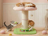 Pawz Cat Scratching Post Flower 61.5cm Cat Tree Tower PT1397-PK-AU