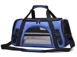Dark Blue Foldable Pet Carrier Bag with Breathable Mesh Windows, Removable Fleece Pad & Shoulder V888-ELOSUNG55555