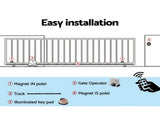 LockMaster Automatic Sliding Gate Opener Kit Keypad 6M 1200KG GO-SGO-DSR1200-AC-172-RX3