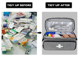 First Aid Kit, First Aid Storage Carry Bag, Pill Bottle Organizer for Emergency Trauma Medical Kits V1369-AZ3-W-01535