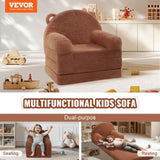 Baby Chair Foldable 2-in-1 Baby Lounger Couch Cartoon Kids Sofa Brown V952-ETSF60X3375XZIF7KV0