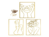 Single Line Art Wall Decor Iron Minimalist Female Line Drawing Home Hanging Wall Decor for Bedroom V1294-YM0706-3115230049714
