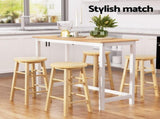 Artiss Bar Table and Stools Set Dining Desk Kitchen Chairs Cafe Pub BA-TAB-CHR-SET-NT