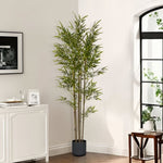 SOGA 180cm Lucky Bamboo Tree Bambusa Vulgaris Artificial Plant w/ 7 Branches Home Accent Decor APLANTFHZ180