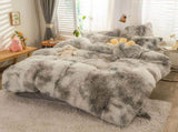 Grey Asteria Botanical Quilt / Doona / Duvet Cover set V745-AQ030120Q3
