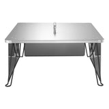 Fire Pit Heat Deflector, 645x645x370 mm Square Outdoor Burner Cover, Stainless Steel Bonfire Camping V952-HKGRZFX25YC0ER15N001V0