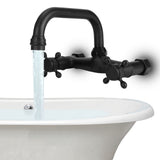 Copper Wall Mounted Bathroom Faucet Dual Handles Bathtub Hot Cold Water Mixer Tap V1294-YM0901-3112200107011