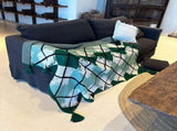 Green Chic Argyle Diamond Knit Throw Blanket with Tassels - Versatile Sofa & Bed Accent - 135 x V888-ELOSUNG28802