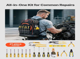 Tool Backpack with Tools, 65 Pockets, Heavy-duty Tools Storage Organizer Bags with Laptop V952-GJBB1416INCHDUXTA001V0