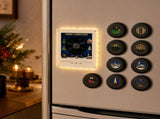 Christmas Fridge Decor with Rotating Magnetic Music Box, NFC Enabled LED Light Display, 9 Mini Vinyl V1192-AZ-W-34202