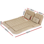 Weisshorn Car Mattress 175x130 Inflatable SUV Back Seat Camping Bed Beige CB-MT-175X130-BG