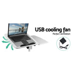 Artiss Laptop Desk Table Fan Cooling White 60CM LA-DESK-GEN-L2-WH