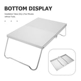 Compact Camping Table Plated Silver, Portable and Quick Assembly for Outdoor Use V1370-AZ4-20794