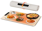 White 24-Inch Electric Warming Tray with 3-Temperature Settings Graphene Heating Mat for Keeping V888-ELOSUNG43933