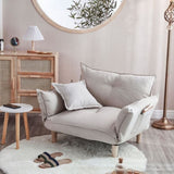 NNEOBA Convertible Sofa Couch with Adjustable Backrest and Armrests V728-1005002624020822-BEIGE-LINEN-UPHOLST