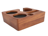 58mm Wooden Coffee Tamper Station Adjustable Multifunctional Coffee Portafilter Tamper Holder Stand V1294-YM0901-3113240240711