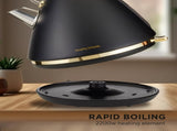 Morphy Richards Ascend Soft Gold Satin Black 1.5L Electric Kettle Rapid Boil MRSGK15B