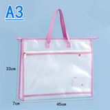 3Pcs Project Bag, 17.713 inch A3 Waterproof Mesh Zipper Bag Craft Storage Bag with Handles for V1369-AZ3-W-15724