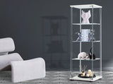 Stacked Display Cabinet Tempered Glass White DBOX1002-4-WH_NZ