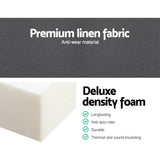 Giselle Bedding Foldable Mattress Folding Foam Double Grey FOAM-MFM-TRIO-DOU-GY