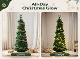 Jingle Jollys Pop Up Christmas Tree Pre Decorated Warm White LED 160cm PUT-XMAS-5IN-2