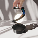 Gray Modern Night Light Spiral Design LED Night Light Ambient Lighting Wireless V1347-124-GRA-76998