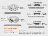 Front&Rear Rotors Disc Brake Pads Kit for 14-18 Chevy Silverado Gmc Sierra 1500 V952-QCCCPTZSILVEW8IC2V0