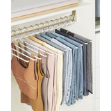 20 Pack Metal Trouser Hangers, Open End Hanger, Non-Slip Coating, Space Saving, 35Cm Length, White V1188-MS-227-0956