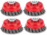 4 pcs Set Conical Brushes, Grinders, Wire Brush, Twisted Cup Brush, Sanding Brushes For Angle V1188-MS-227-0022