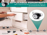 20 Set 1.25 Inch Small Side Mount Caster Wheels Little Drawer Rollers Mini Low Profile Casters Non V1258-DP02-C-3040