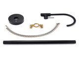 Matt Black Indoor Bathtub Filler Free Standing Mixer Faucet Tap Spout Watermark V1233-KRD601BL