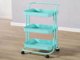 Heavy Duty 3 Tier Utility Rolling Cart Stylish Multifunctional Storage Organizer for Kitchen V1294-YM0717-3117220193313