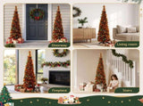 Jingle Jollys 160cm Pop Up Christmas Tree Artificial Christmas Tree Golden Maple Leaf PUT-XMAS-5IN-5
