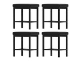 A Set of 4 Artiss Metal Bar Stools PU Seat Dining Counter Chairs BA-TW-W0087-BKX4