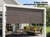 Instahut 3X2.5M Outdoor Blinds Awning Roll Down Retractable Knit Fabric Outdoor Blinds Window Shade AWN-C-DOWN-KNIT-30-BR