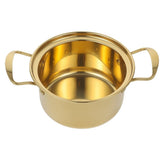 Small Stainless Steel Saucepan Pot for Cooking Soup and Sauces, Golden Finish, Kitchen Cookware for V1370-AZ4-16044