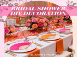 36 Pcs Pink and Orange Party Hand Fan with Gift Bags Decorative Bamboo Folding Fans Bulk Thanks for V1258-DP02-C-2270