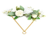 Floral Hoop Metal Ring Wreath Artificial Wall Hanging Wreath for Wedding Home Coffee ShopTriangular V1294-YM0901-3115210112712
