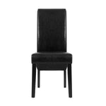 Artiss Dining Chairs Set of 2 Leather Parsons Chair Black UPHO-C-DIN-1016-BKX2