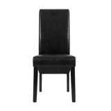 Artiss Dining Chairs Set of 2 Leather Parsons Chair Black UPHO-C-DIN-1016-BKX2