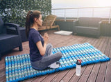 Day bed Roll Out Mattress XL Large Foldout Mat relaxation day bed camping or Yoga Matt Natural Kapok V277-BLUEMAT120X200