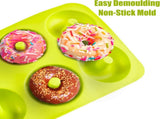 Silicone donut - 3-pack silicone donut - large non-stick tray with 6 cavities - donut V1259-DP01-BO-253