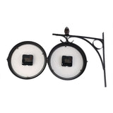 Vintage Double Sided Wall Clock Wall-Mounted 7-inch Retro Train Station Clock Classic Wrought Iron V1370-AZ4-05882