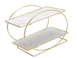 Bathroom Counter Organizer Iron Multi Purpose 2 Tier Countertop Storage Shelf for Cosmetics Skincare V1294-YM0901-3112250044111