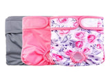 Rooster Farms Female Dog Diapers Small 3Pk - Washable Reusable Nappies Hook/Loop V238-SUPDZ-41365730230352