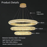 BAMDECOR C3312/3 Crystal Chandelier Living Room Chandelier Crystal Chandelier Room Dining Room lamp V255-BAM-C331-3-040608