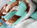 Snuggle Coral Fleece Extra Large Throw with Sherpa Reverse 200 x 128 cm American Football Teal V442-YTL-THROW-2936AMERICANFOOTBALL-TEAL-RE