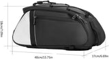 12L Waterproof Bicycle Rack Bag for Rear Luggage, Black V1237-ZY-917-202